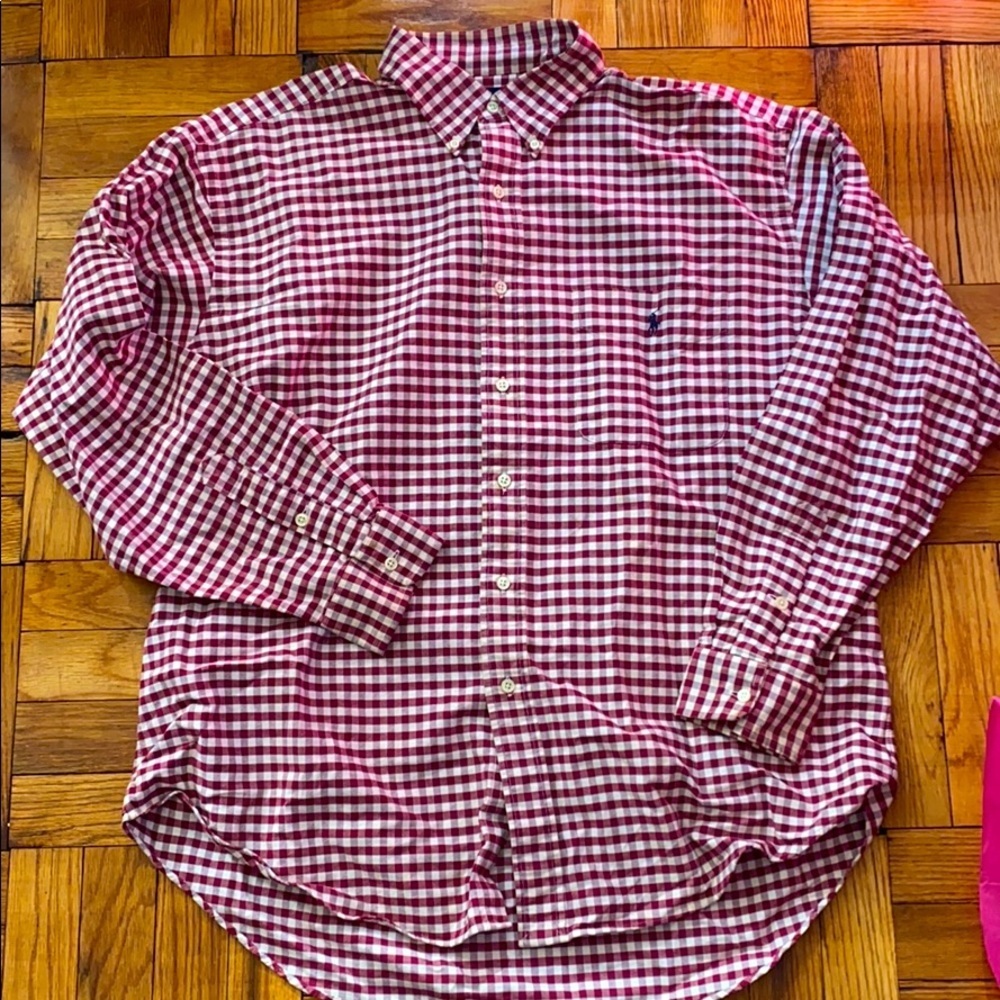 Polo Ralph Lauren checkered button down size: L